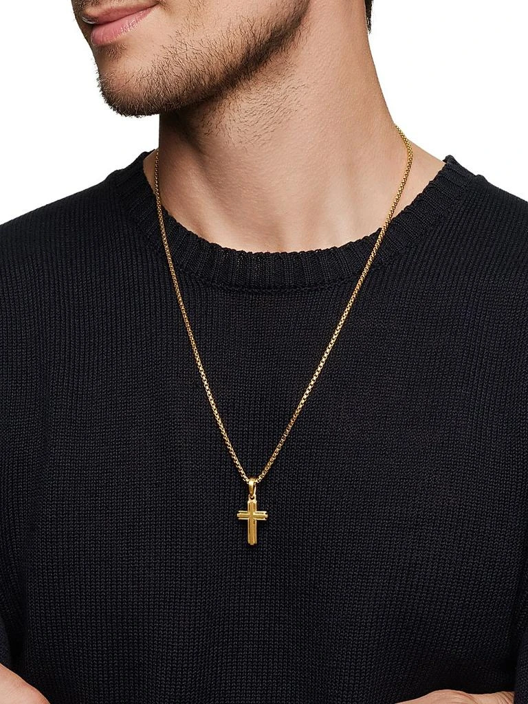 David Yurman Deco Cross Pendant in 18K Yellow Gold, 27mm 2