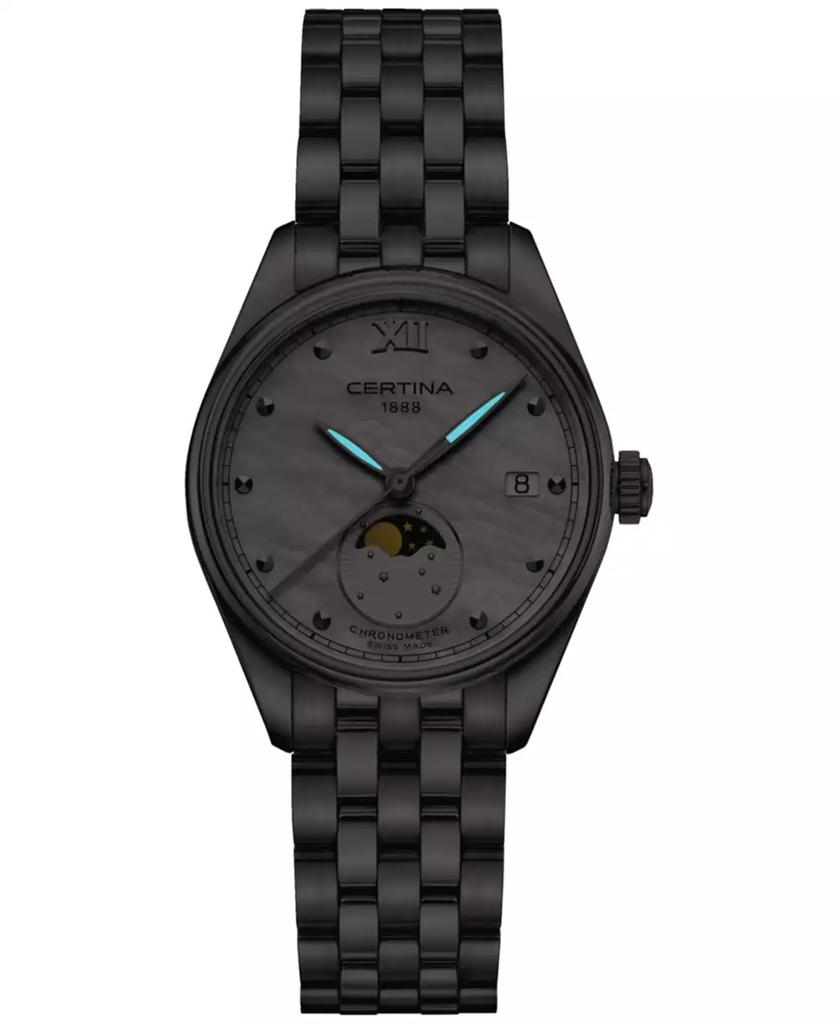 Certina Women's Swiss DS-8 Moon Phase Stainless Steel Bracelet Watch 33mm