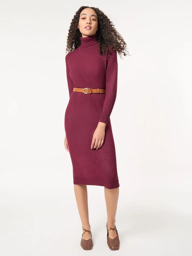 JONES NEW YORK Petite Belted Turtleneck Sweater Dress 1