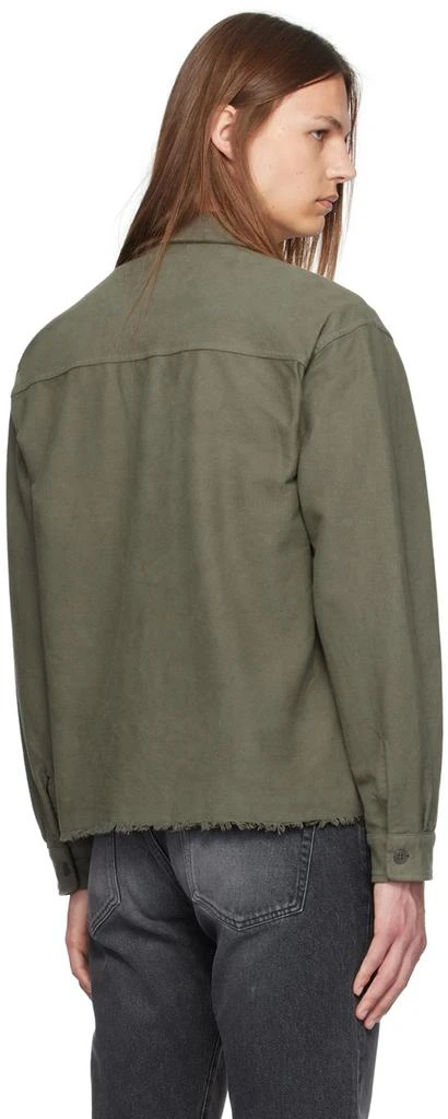 John Elliott Khaki Solid Hemi Oversized Shirt 3