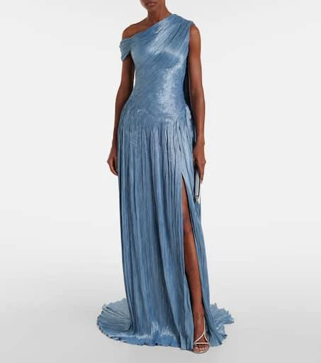 Draped pleated silk chiffon gown  On Sale Now with Up to 20% Off |  Discover Exclusive Deals & Savings at BeyondStyle  Authentic Marmar Halim  w|dresses|o|n|designers|clothing|maxi dresses|women|e|marmar halim|m with  Limited-Time Discounts,