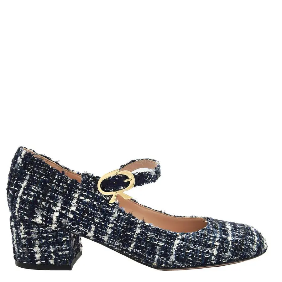 Gianvito Rossi Mary Ribbon Block Heel Pumps