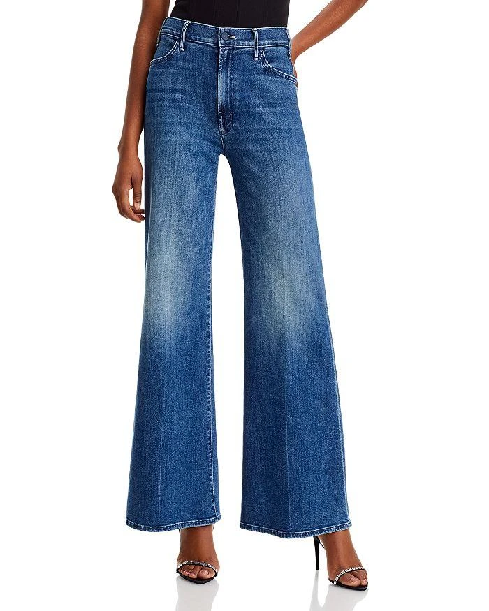 MOTHER The Hustler Roller Skimp High Rise Wide Leg Jeans in Caving In 1