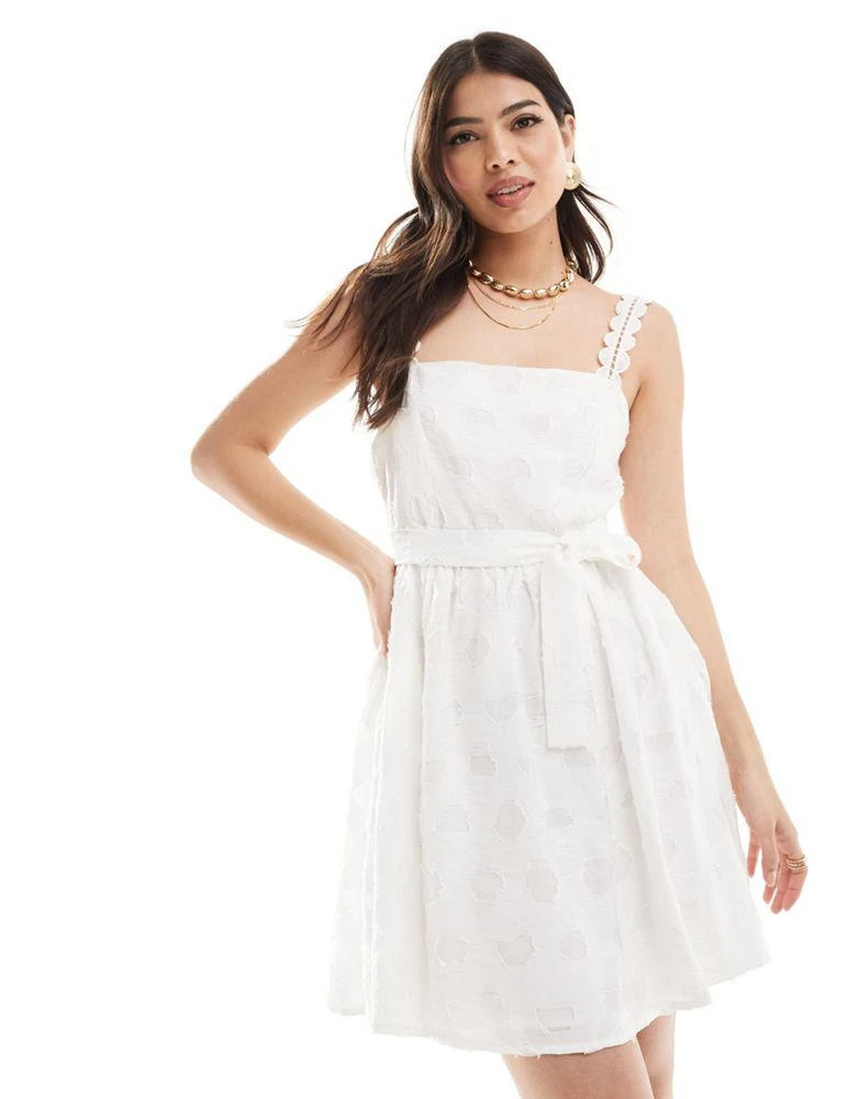 French Connection French Connection Freya organza mini dress in white 4
