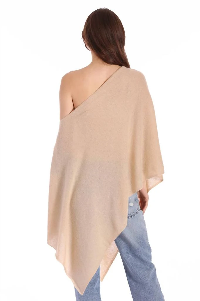Minnie Rose Cashmere Ruana Poncho In Brown Sugar 2