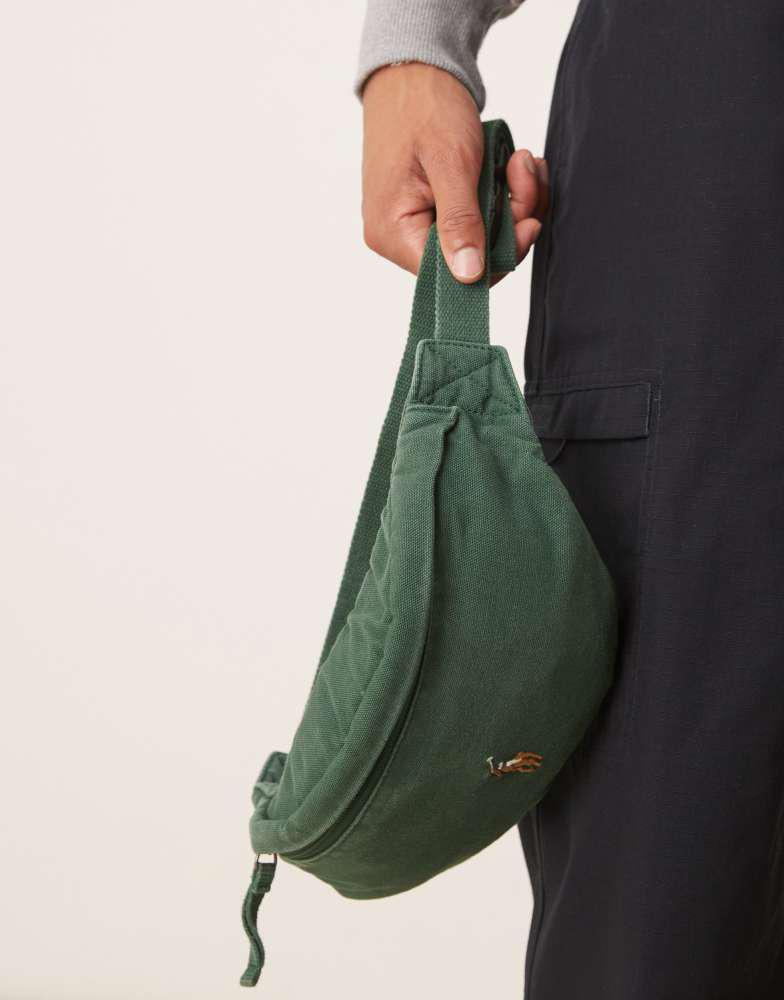Ralph Lauren Polo Ralph Lauren icon logo canvas bum bag in dark green