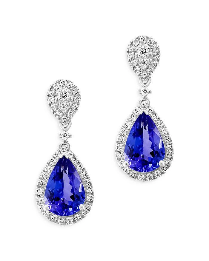 Bloomingdale
s Tanzanite 
Diamond Pear Drop Earrings in 14K White Gold