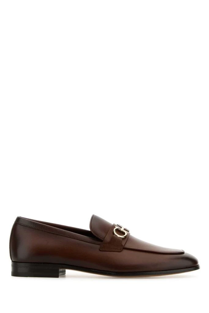 Salvatore Ferragamo Brown Leather Balty Loafers 1