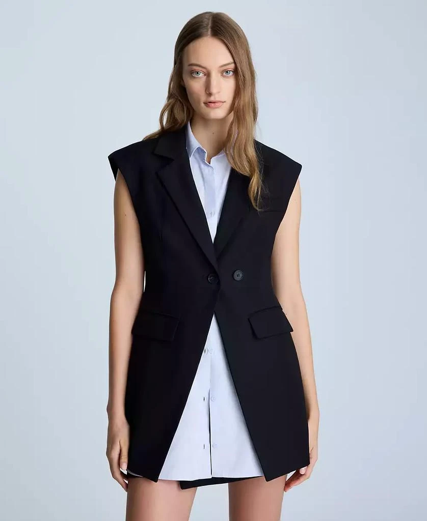 Kenneth Cole Women's Layered Vest With Detachable Front Shirt 1