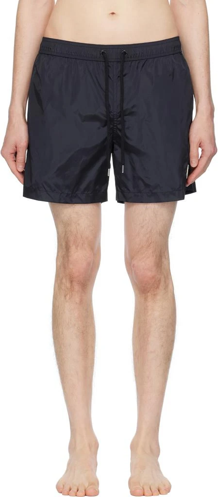 Moncler Navy Logo Patch Swim Shorts