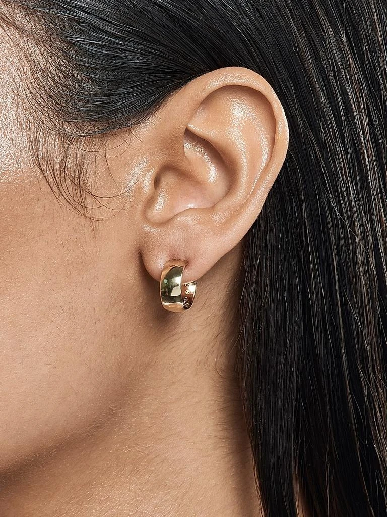 LANA 14K Yellow Gold Huggie Hoop Earrings 2