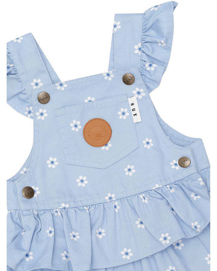 Huxbaby Girls' Ditsy Floral Chambray Tiered Overall Dress - Baby