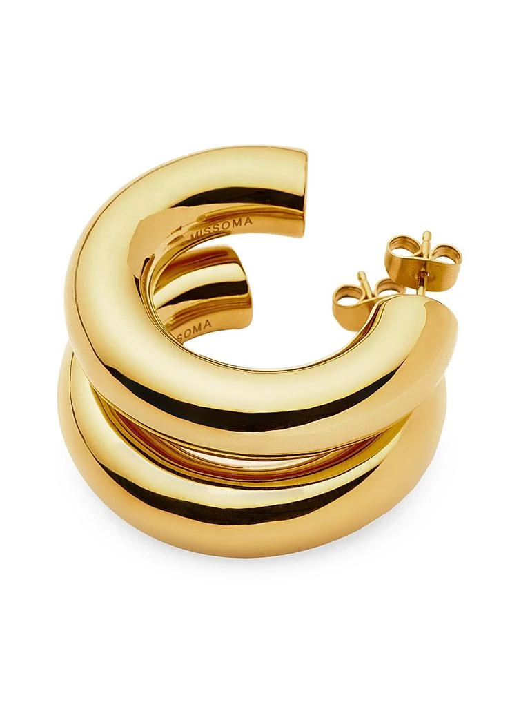 Missoma Chubby 18K-Gold-Plated Small Hoop Earrings 8