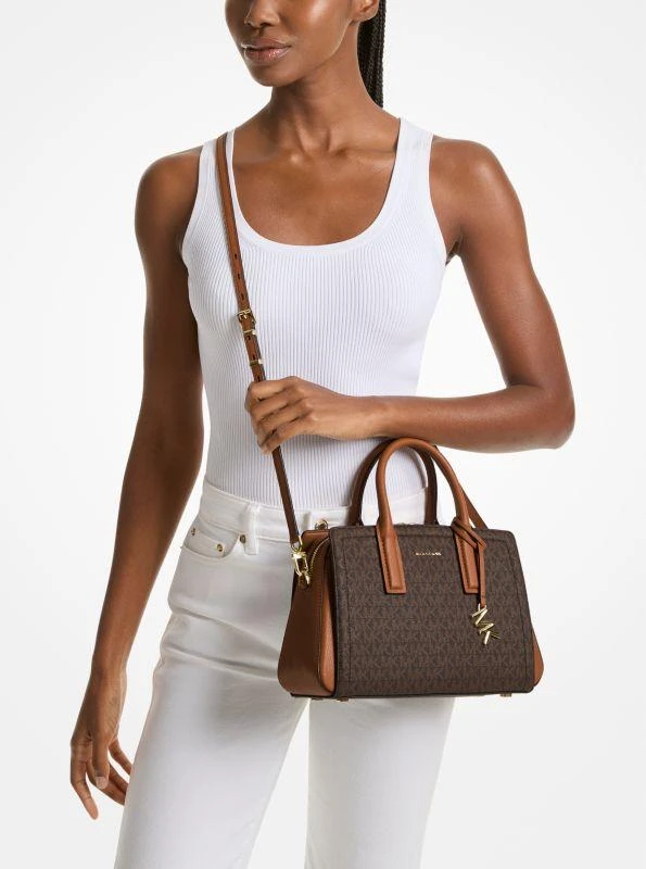 michael_kors Laila Small Signature Logo Satchel 3