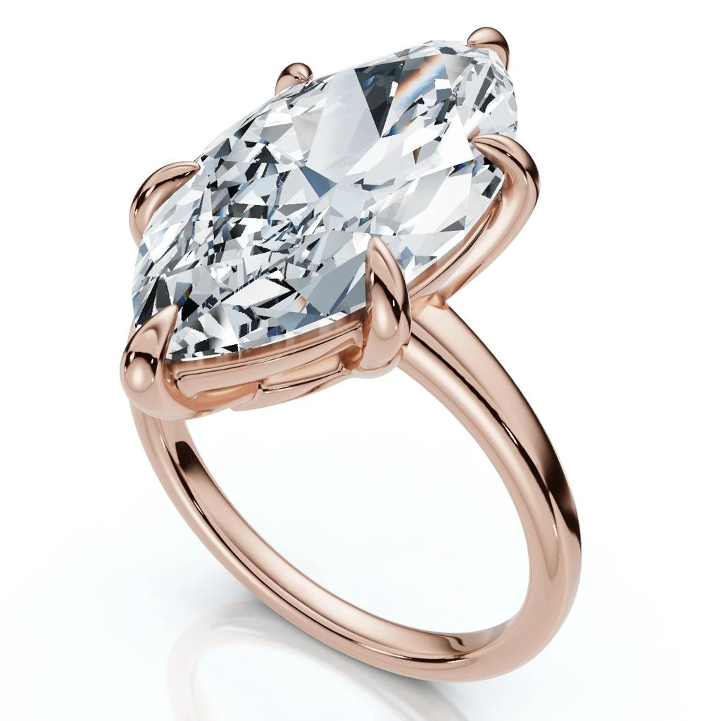 Pompeii3 Certified 5Ct Kelly Marquise Solitaire Engagement Ring 14k Gold or Pt Lab Grown 5