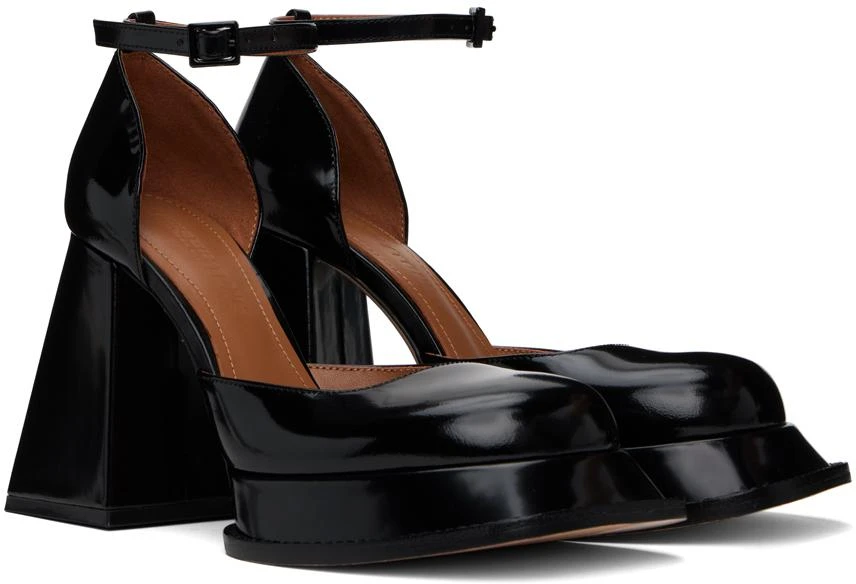 Shushu/Tong Black Round Toe Strap Heels 4