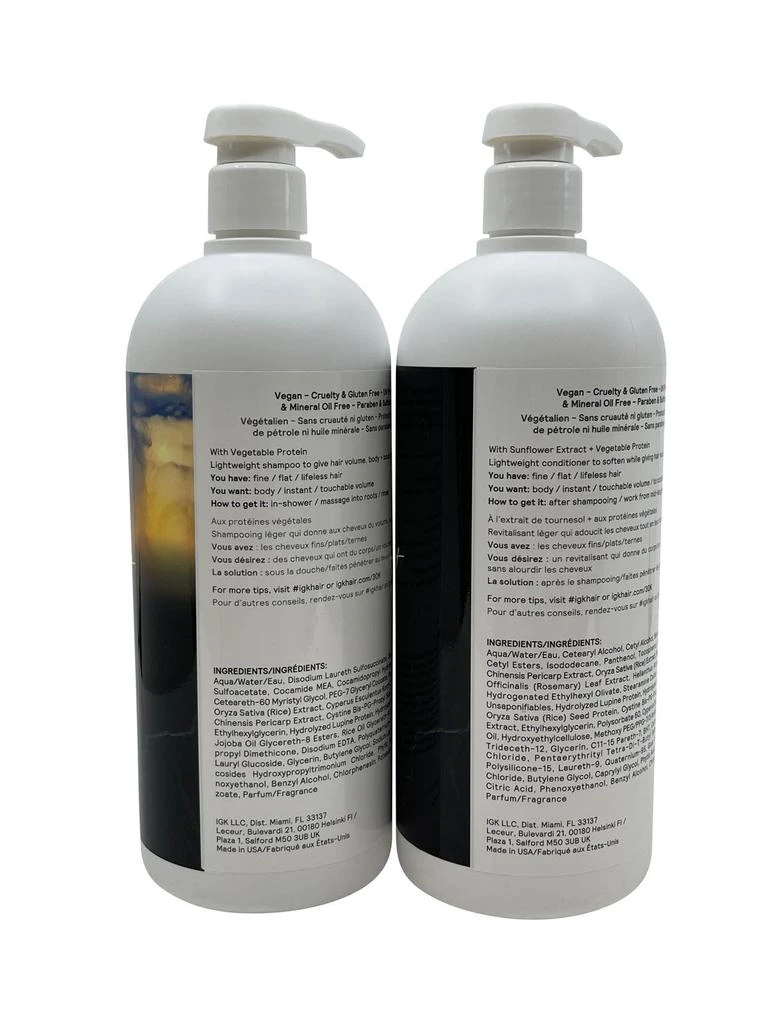 IGK 30,000 Feet Volumizing Shampoo & Conditioner Set 33.8 OZ Each 3