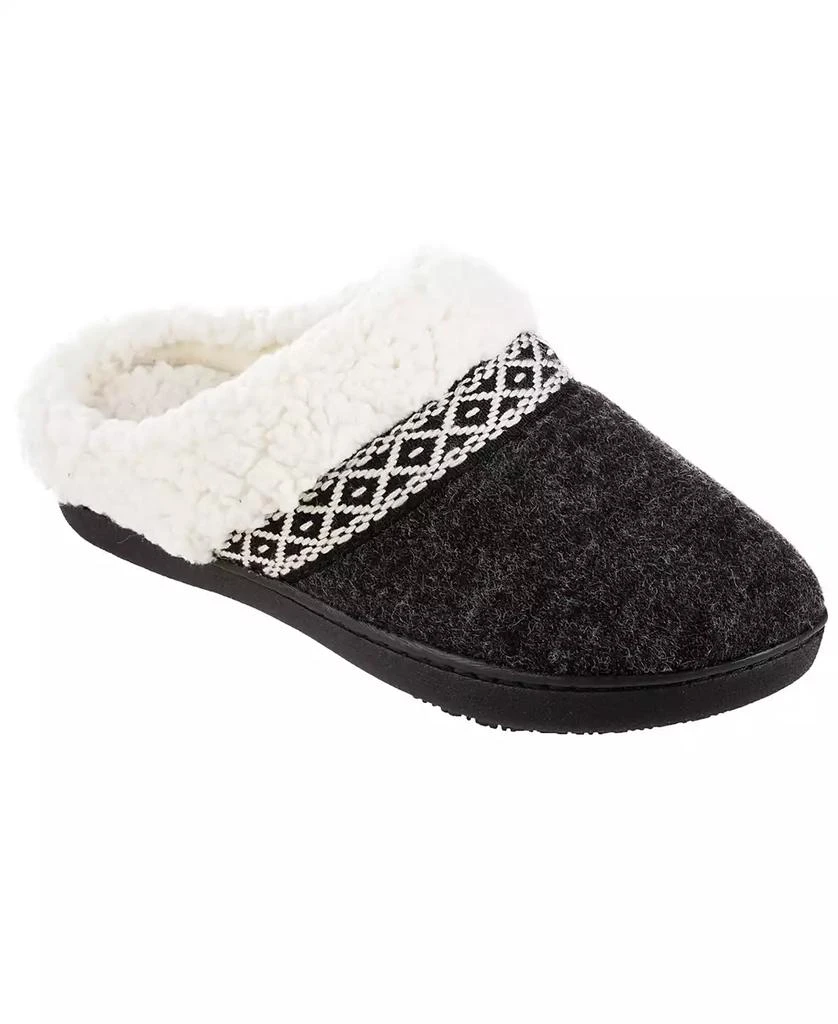 Isotoner Signature Women's Heather-Knit Ada Hoodback Boxed Slippers 1