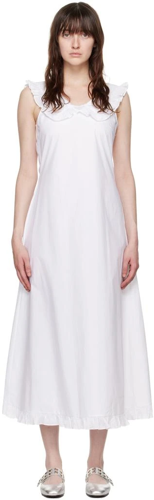 Molly Goddard White Laura Midi Dress 1
