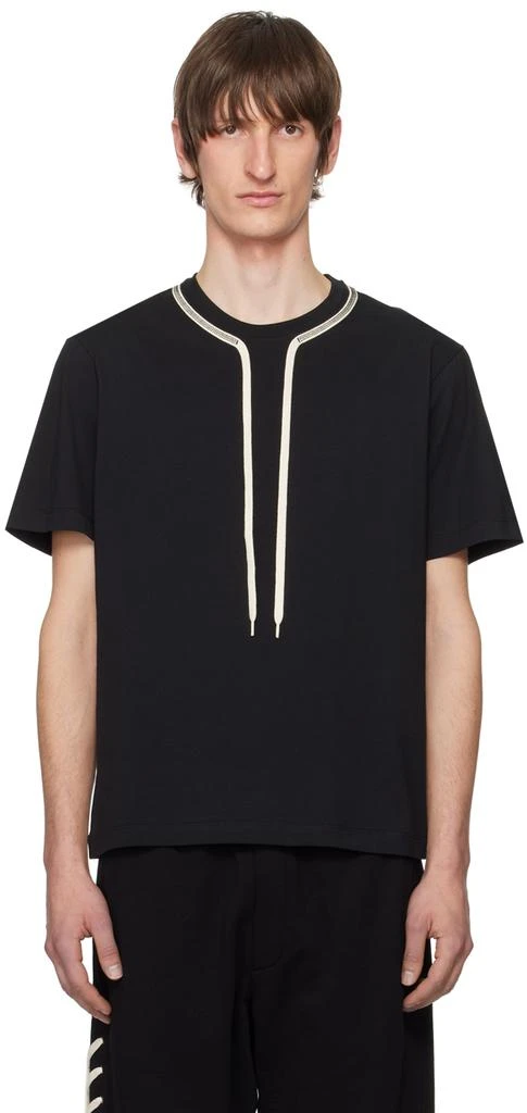 Craig Green Black Flatlock Lace T-Shirt 1