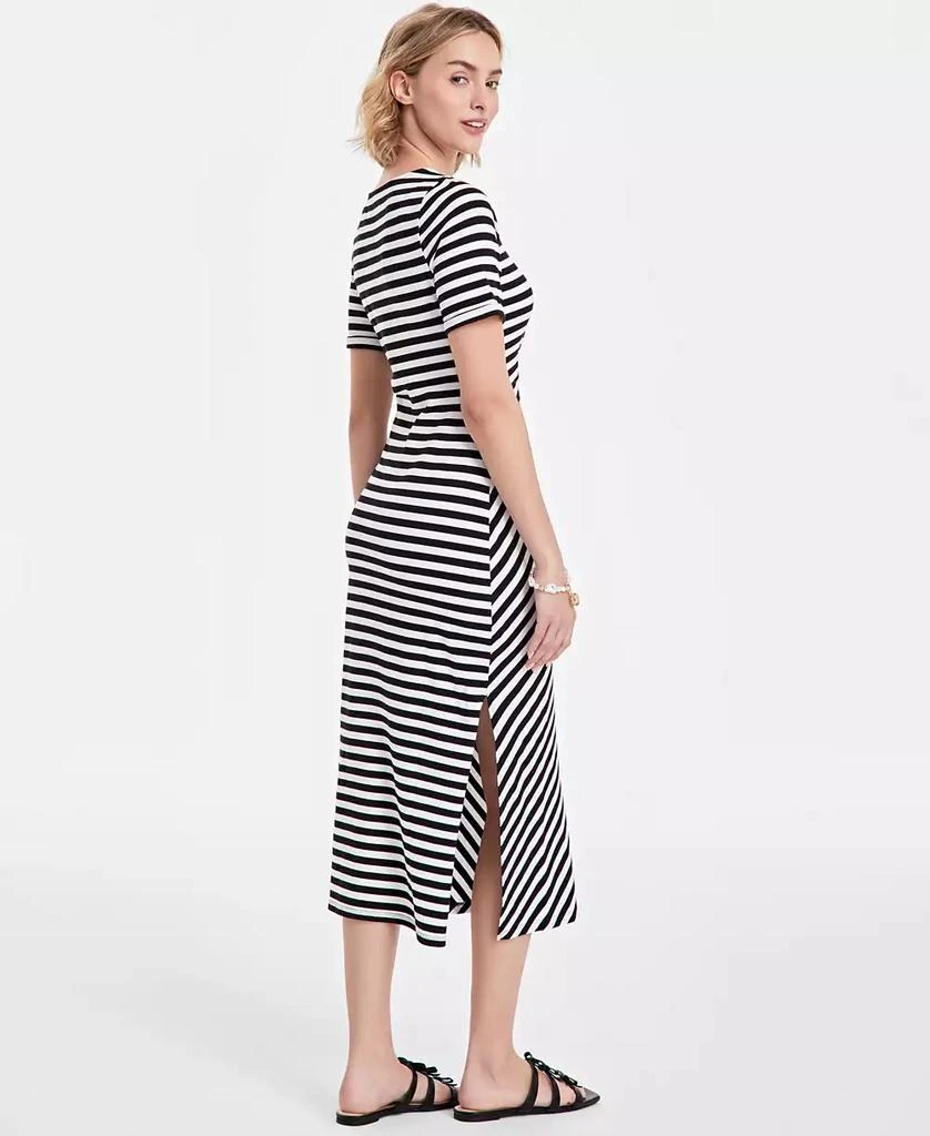 On 34th Women's Striped Tie-Waist Midi Dress, Exclusively at Macy's 4