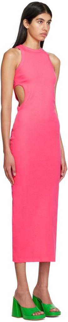 MSGM Pink Cutout Midi Dress