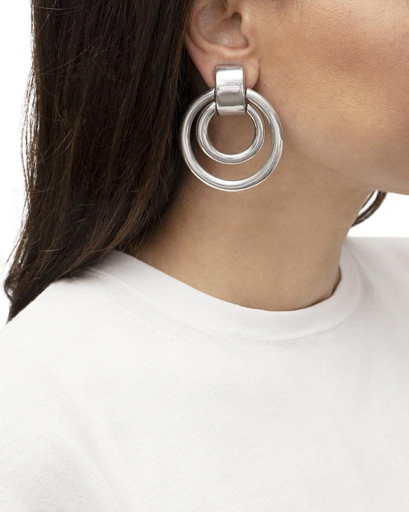 Ben-Amun Silver Clip-On Earrings