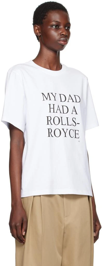 Victoria Beckham White 'My Dad Has A Rolls Royce' T-Shirt 2