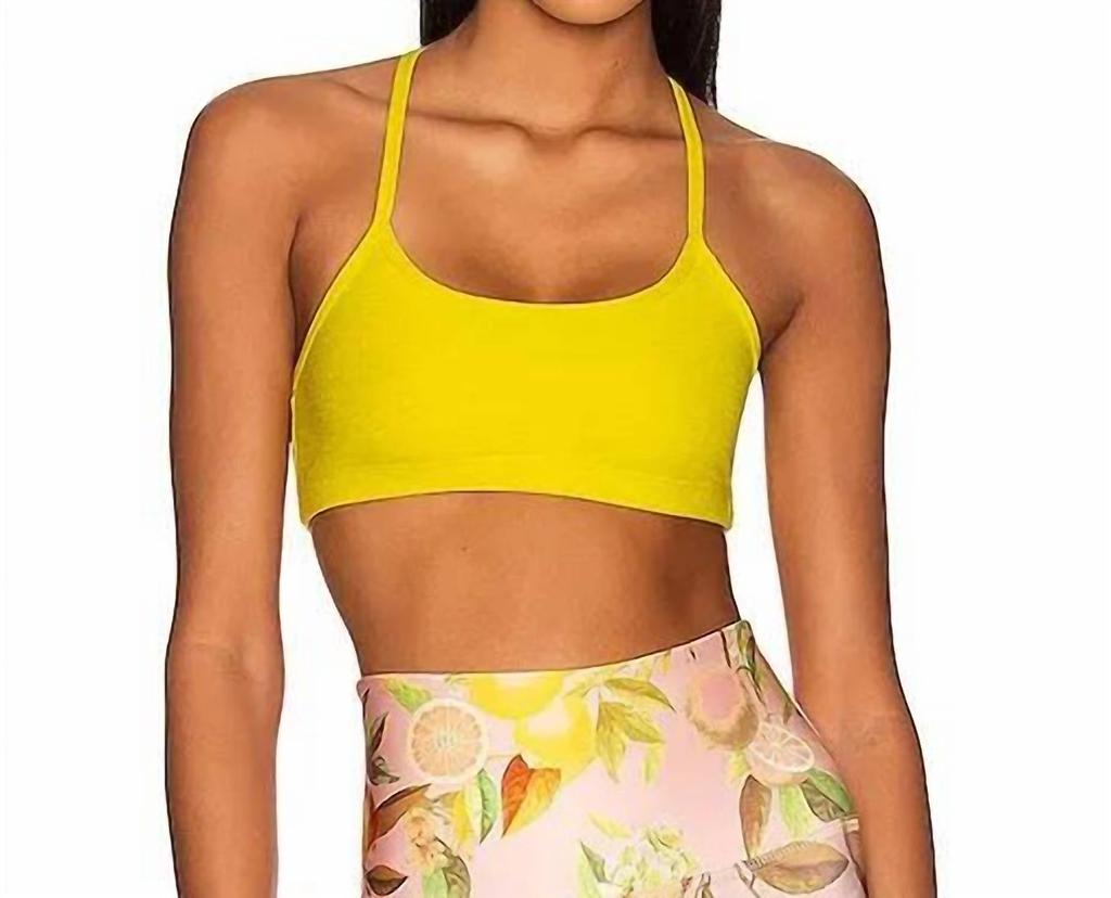 beyond yoga Spacedye Slim Racerback Bra In Lemon Citron