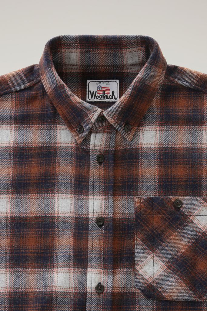 Woolrich Wool Blend Trout Run Plaid Flannel Shirt - Men - Black