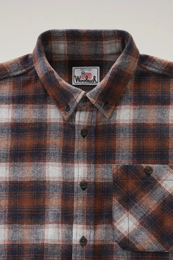 WOOLRICH Wool Blend Trout Run Plaid Flannel Shirt - Men - Black 2