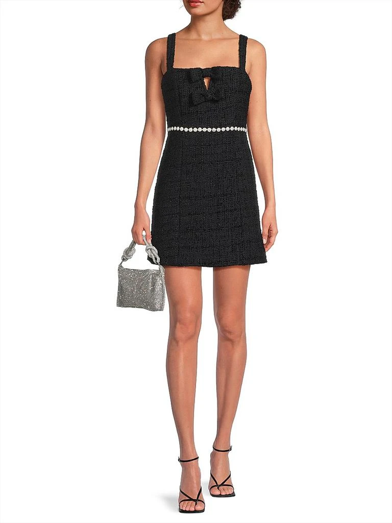 Esta Embellished Tweed Minidress  On Sale Now with Up to 63% Off |  Discover Exclusive Deals & Savings at BeyondStyle  Authentic Likely  sleeveless|a-line|contemporary|mini-length|cut-out|tweed|squareneck|dresses|Women's|beaded|solid|women's|women's  ...