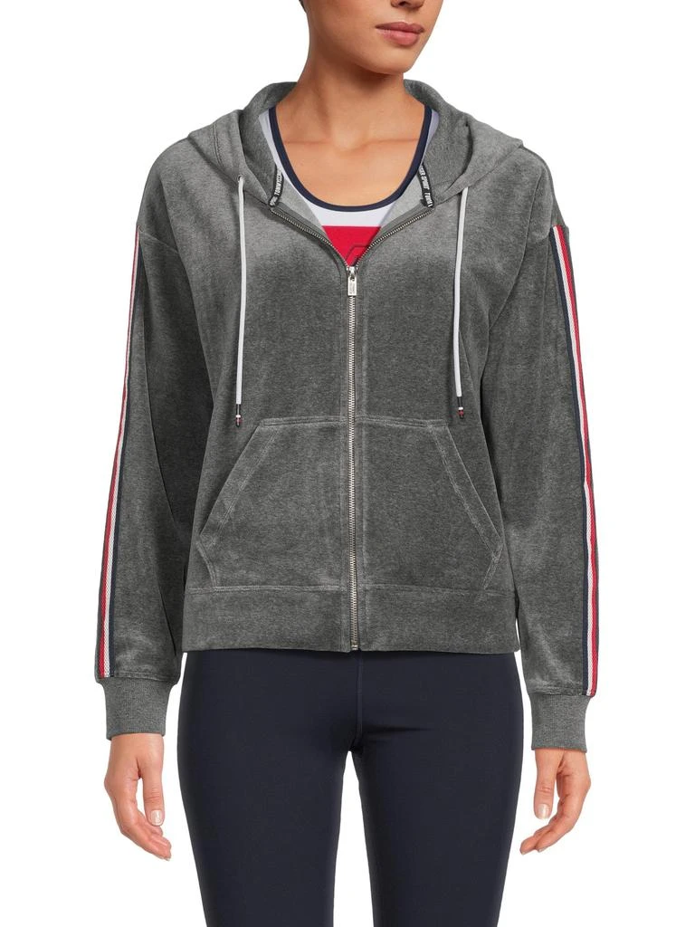 Tommy Hilfiger Drop Shoulder Velvet Hoodie