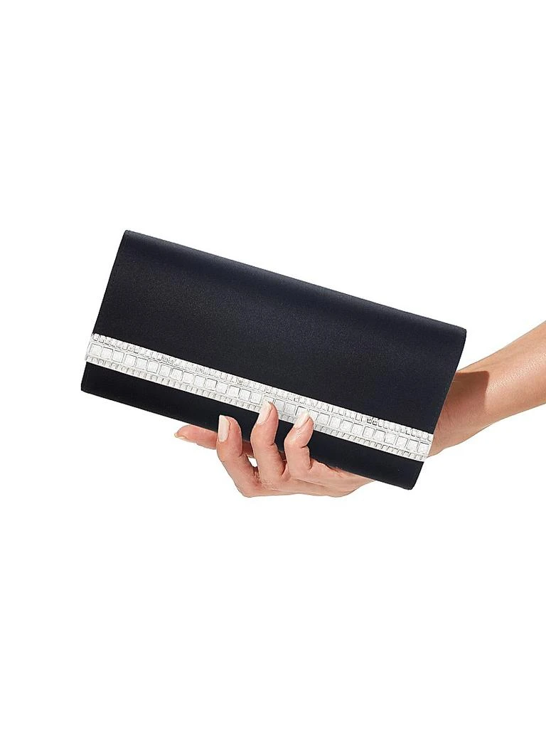 Judith Leiber Perry Satin & Crystal Clutch 4
