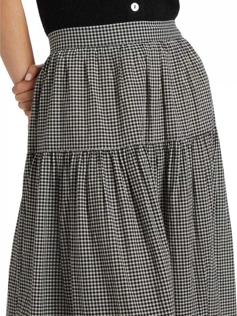 DÔEN Sebastiane Gingham Maxi Skirt 6