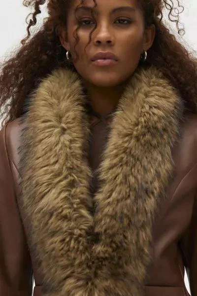 Silence + Noise Silence + Noise Brianna Faux Fur Trim Jacket 5