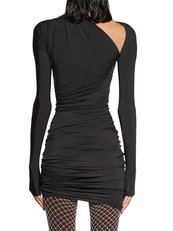 balenciaga bodycon dress Balenciaga // Velvet Gathered Mini Dress – VSP Consignment