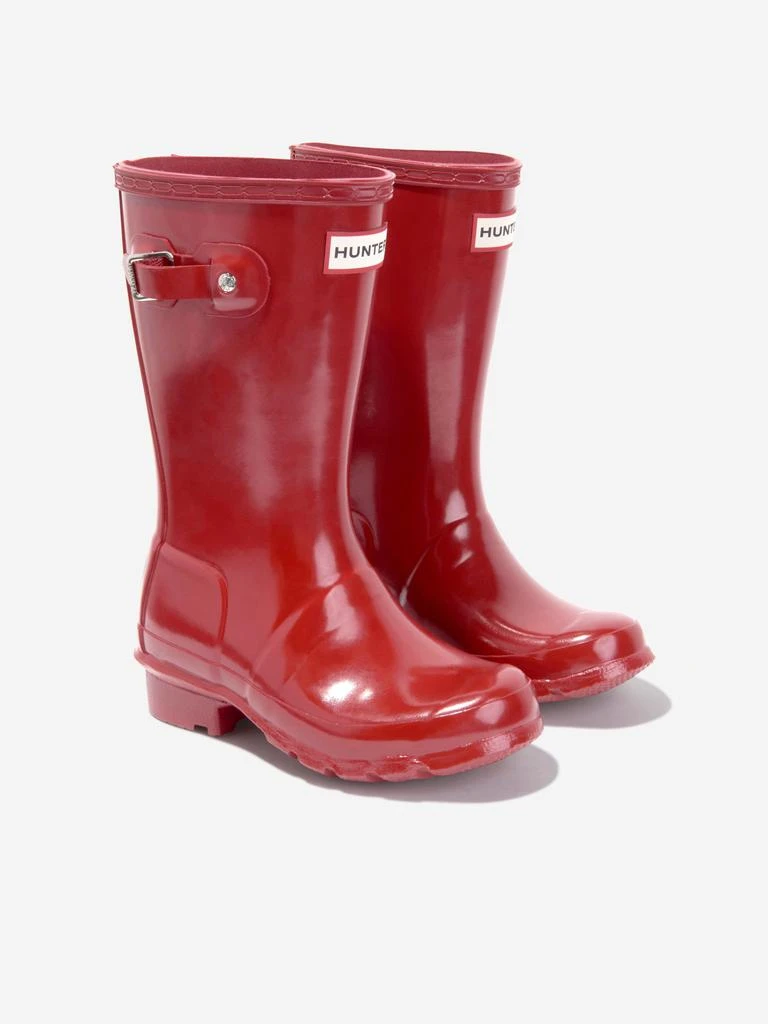 Hunter Hunter Kids Original Gloss Wellington Boots in Red 6