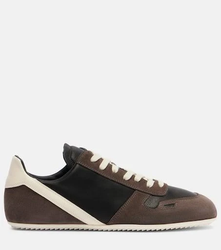 Rick Owens Minimal leather and suede sneakers 4