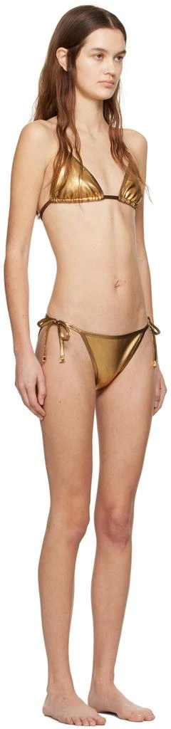 Balmain Gold Metallic Bikini 2