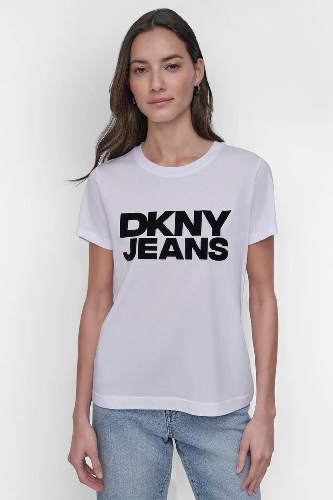 DKNY FLOCKED LOGO TEE