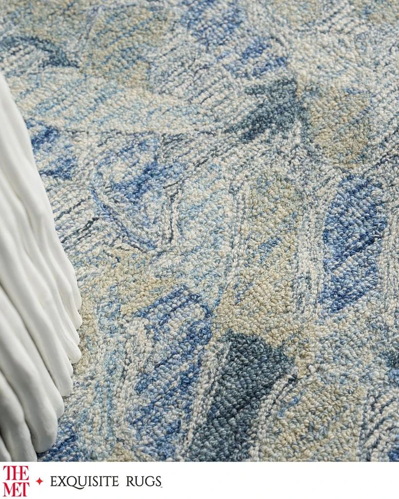 Exquisite Rugs Botanica Hand-Tufted Blue Rug, 8' x 10' 5