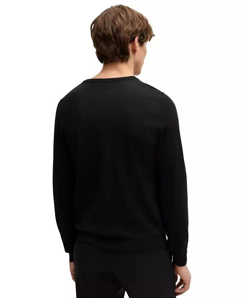 Hugo Boss Men's Slim-Fit Merino Wool V-Neck Sweater 4