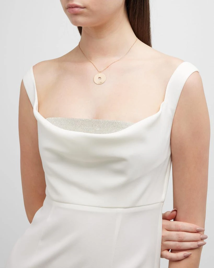 Ginette NY 18K Rose Gold Donut On Chain Necklace 5