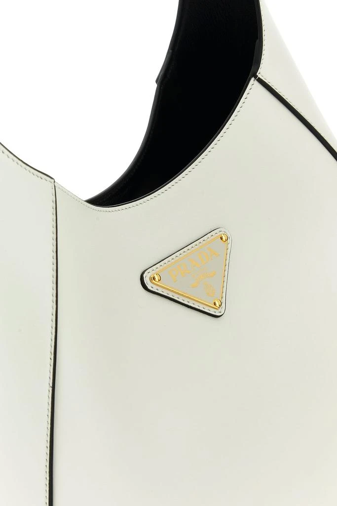 Prada White leather shoulder bag 3