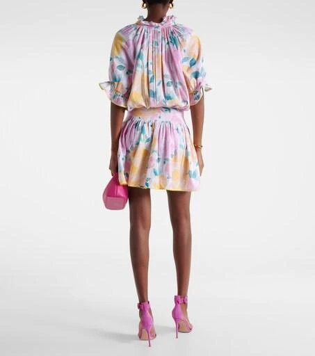 juliet dunn floral cotton mini dress Aqua & Blue Mini Dress