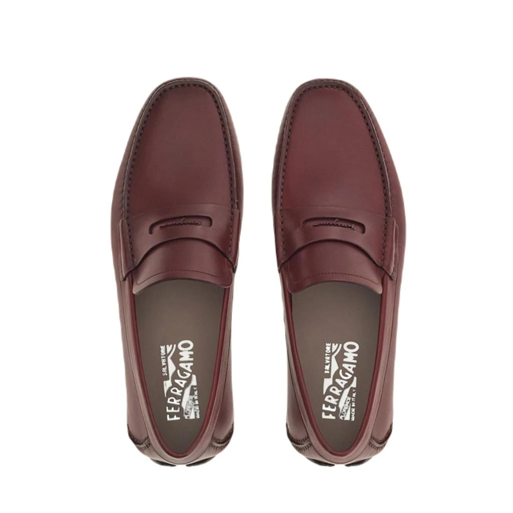 Salvatore Ferragamo Ferragamo Newton Men's Driving Loafers Red 2