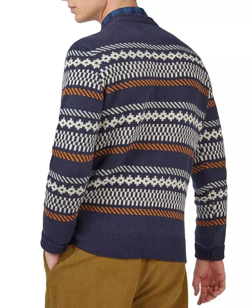 Ben Sherman Men's Chunky Knitted Fair Isle Long-Sleeve Crewneck Sweater 2