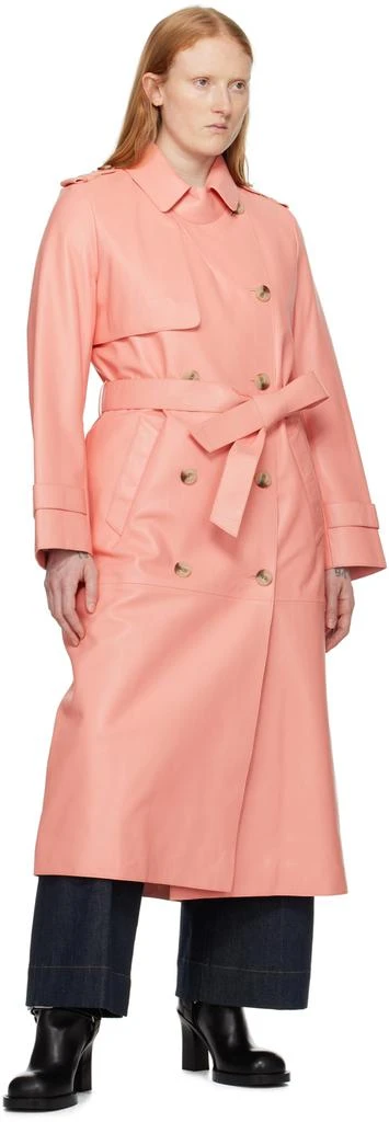 Mackage Pink Gael-V Leather Trench Coat 4