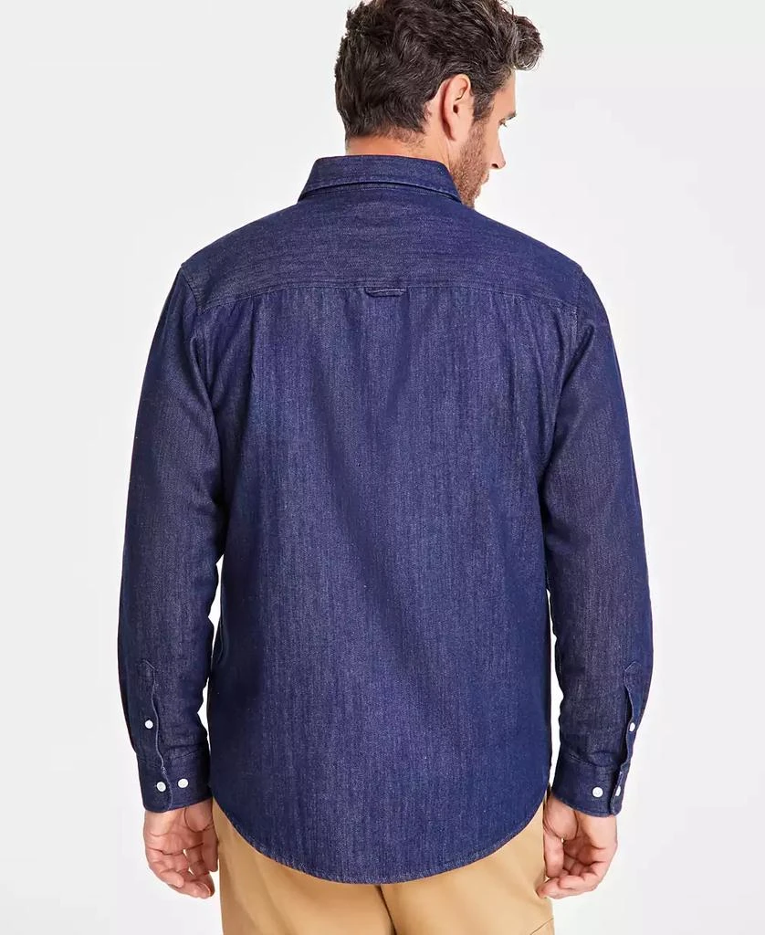 Club Room Men's Classic-Fit Solid Button-Down Denim Shirt, Created for Macy's 4